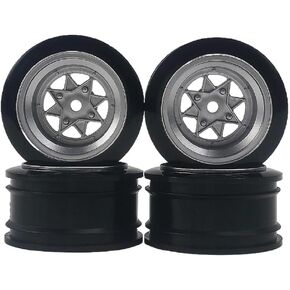 4pcs 6/9mm Offset 1/10 Scale Plastic Wheels Rims Compatible with 12mm Nut Compatible with Drift On Road Touring Model RC Cars(4PCS 6MM Offset)
