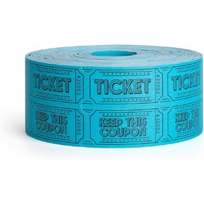 1000 Raffle Tickets Double Roll | Tickets for Events, Drinks, 50/50, Carnival, Classroom (Fluorescent Green)
