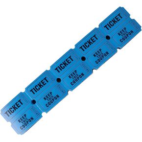 Blue Raffle Tickets - 50/50 Double Tickets Suitable for Classroom Company Reward or Carnival Concert Entry Events Parties Fundraisers Prizes 200 Pieces