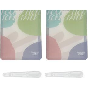 shenruifa 2pcs Liquid Foundation Palette Paper Disposable Makeup Coloring Paper with Mixing Stick in Kuwait