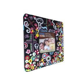 Day of the Dead Picture Frame, 8x8" Whole Frame and 3.7 x 3.7" in the Interior, Acrylics on Wood
