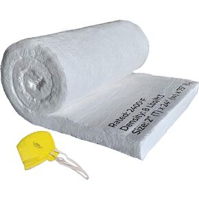 Simond Store Ceramic Fiber Insulation Blanting ، 2 بوصة × 24 بوصة × 75 بوصة ، 8# الكثافة 2400F لفرن النفخ الزجاجي ، الفرن السيراميك ، Forge ، الموقد ، فرن البيتزا ، عزل الموقد ...