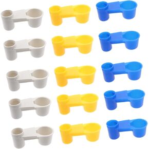 Totority 15pcs Pigeon Water Dispenser Double Ports Easy Use Birds Water Cups for Pigeons Parrots and Animals Convenient Drinking for Your Pets