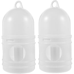 2Pcs Bird Water Feeder Cups Plastic Drinker for Pigeons and Birds Easy Water Dispenser Cage Water Bowl Drinking for Pet Birds