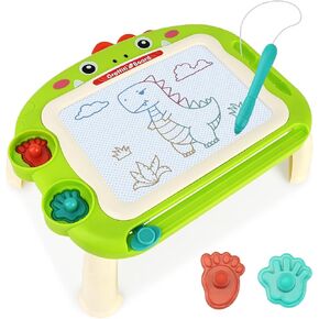 Magnetic Drawing Board for Toddlers 1-3 Years | Color Erasable Doodle Pad | Portable Travel Educational Learning Toy for Early Development | Birthday Christmas Gifts for Boys Girls 1 2 3 (Green)