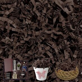 Kraft Brown Crinkle Cut Paper Shred Filler, 2 LB Basket Filler Shredded Paper, Confetti Stuffing for Basket Filling, Mother's Day, Birthdays, Weddings, DIY Gift Wrapping, Stuffer Party Supplies