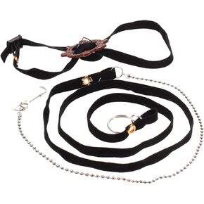 Toyvian Tortoise Walking Leash Pet Harness for Outdoor Use Lightweight Turtle Control Rope for Training Safe Walking Black Small