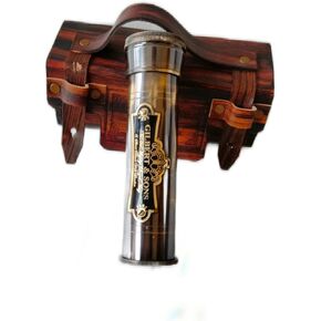 Handmade Brass Kaleidoscope Gift for Everyone with Box - Vintage Look - Antique Finish - Kaleidoscope for Friends Family Valentine’s Day Gift,Christmas Day - 3D Mirror Lens