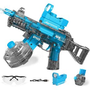 2 Pack Powerful Electric Water Guns with Light Up, Muzzle Flash Automatic Squirt Water Gun for Adult&Kid Large Capacity Water Blaster Up to 33 FT Long Range Summer Outdoor Pool Gifts for Boys Girls