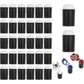 30 Pcs Craft Finger Sponge Daubers Reusable Finger Painting Sponge Easy to Clean Sponges Dauber Set Fingers Daubers for Face Painting Drawing Stamping Card Making Chalk Ink