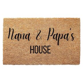 Grandparent House Door Mat - Grandparents Day Gifts Nana and Papas House Grandparents Door Mat with Anti-Slip Backing Custom Door Mats for Front Door Gift for Grandma Gift for Granpa