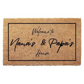Grandparent House Door Mat - Grandparents Day Gifts Nana and Papas House Grandparents Door Mat with Anti-Slip Backing Custom Door Mats for Front Door Gift for Grandma Gift for Granpa Christmas Gifts