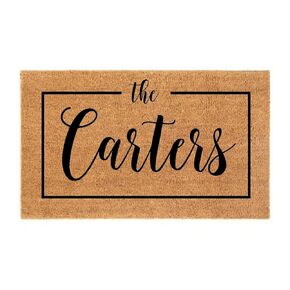 Personalized Family Entrance Mat - Custom Welcome Mat for Your Home Closing Present Customized Last Name Doormat Monogram Door Rug