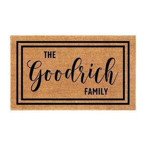 Family Name Personalized Welcome Doormat - Custom Text Unique Doormat Home Decoration Ideas Monogram Rug