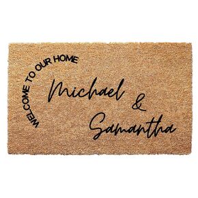 Personalized Door Mat with Family Name - Custom Doormat with Anti-Slip Backing - 3 Size Options - Custom Door Mats for Front Door Front Door Mat for Outdoor Decor