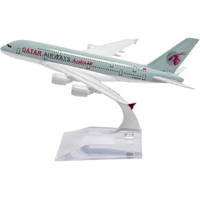 DAGIJIRD Simulation Alloy Aircraft Model 1:400 A380 Qatar Airways Plane Model Alloy Airplane Aircraft