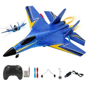 RC Airplane with Gyroscope, EPP Material, Remote Control Aircraft with Spare Props, (Yellow)