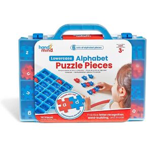 hand2mind Lowercase Alphabet Puzzle Pieces, Spelling Toys for Kids 3-5, Word Building Puzzles, Letter Recognition for Preschoolers, Toddler ABC Learning Toys, Science of Reading Manipulatives