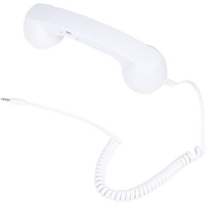Homoyoyo Vintage White Phone Handset Retro Phone Receiver 3.5mm Noise Reduction