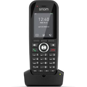Snom M30 IP DECT Handset, Multicell Compatible, Illuminated Keyboard, B. Hold or Forward, 22 Hours Talk/2 Weeks Standby Time, 3 Year Manufacturer's Warranty, Black, 00004607