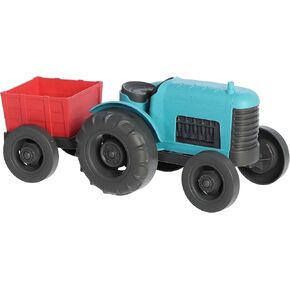تستخدم لعبة Aurora® Toys متعددة الاستخدامات Wheatley ™ Tractor and Trailer Toy - لإنشاء قصص مثيرة - للأطفال الإبداعيين - Red & Blue 11 Inches