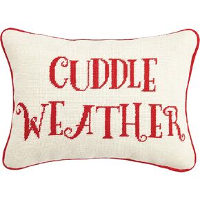 Peking Handicraft 31JES246C16OB Cuddle Weather Needlepoint Point Pillow, 16-Inch Length, Wool and Cotton