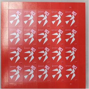 Love Forever 2024 Postage Stamps Book of 20 Self-Stick for USPS First Class Envelopes (20)