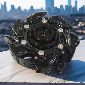 EDC Fidget Spinner for Adults - Auto-Open Armor Design, CNC Zinc Alloy & Aluminum Gyro Toy, Pocket Stress Relief Gift (Black)