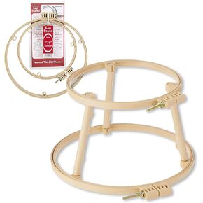 Morgan Combo Hoop Lap Stand | 7" & 9" No-Slip Portable Embroidery Circle Frame | Lightweight Design for Sewing Crafters Punch Needle Cross Stitch Needlepoint Arts & Craft | Made in USA