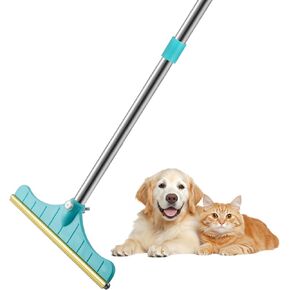 Carpet Rake for Pet Hair Removal,Adjustable Long Handle Pet Hair Removal Tool, Carpet Rake Fur Scraper,Reusable Pet Hair Removal Broom for Rugs,Mats,Pet Beds,Couch