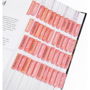 Bible Tabs, 72 Bible Tabs for Women Study Bible, Laminated Bible Index Tabs, Easy Navigation and Apply, Bible Book Tab for Christian Gift (Pink Theme)
