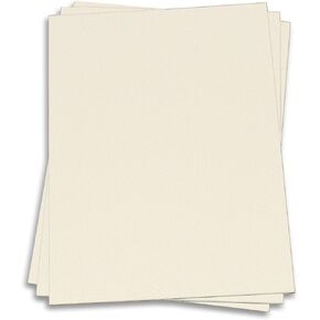 Ecru Card Stock - 8 1/2 x 11 LCI Smooth 100lb Cover, 25 Pack