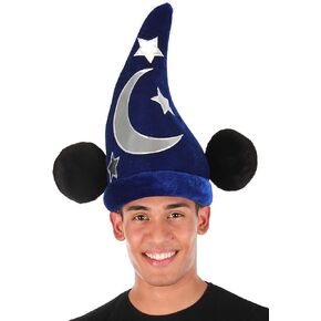 Disney Classic Mickey Wizard Plush Costume Hat - Adjustable Hat with Attached Ears
