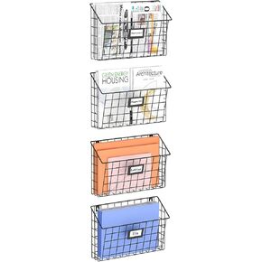 X-cosrack Detachable Hanging Wall Files Rack&3-Tier Metal Folder Wall File Holder with Tag Slot Mounts on Wall and Door for Office, Home, and Work Easy Organizing,Black(Patent Pending)