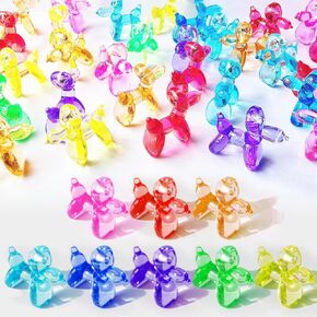 70 PCS ميني راتنجات البالون الكلب تمثال لإخفاء صغيرة أكريليك بالون البالون ألعاب الحيوانات الحرف 8 لون مختلطة مع ثقوب لصالح الحفل