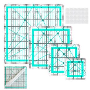 Quilting Rulers,4 Square Quilting Ruler(2.5",3.5",5", 8")