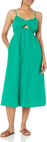 The Drop Women's Maci Strappy V-Neck Cutout Smocked Back Midi Dress in Saudi Arabia
