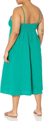 The Drop Women's Maci Strappy V-Neck Cutout Smocked Back Midi Dress in Saudi Arabia