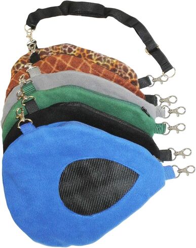 Exotic Nutrition Teardrop Carry Pouch (Grey) - Small Animal Fleece Bonding Pouch - for Sugar Gliders, Hamsters, Gerbils, Mice, Degus & Other Small Pets in Saudi Arabia