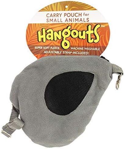 Exotic Nutrition Teardrop Carry Pouch (Grey) - Small Animal Fleece Bonding Pouch - for Sugar Gliders, Hamsters, Gerbils, Mice, Degus & Other Small Pets in Saudi Arabia