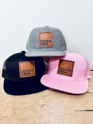 Cousin Crew Snapback Hat ، طفل صغير شباب شاب للبنين والبنات ، ملابس لم شمل عائلة Cousin Crew ، ملابس عائلية ، قبعة عائلية للسيدات (Gray ، Baby/Toddler) in Saudi Arabia