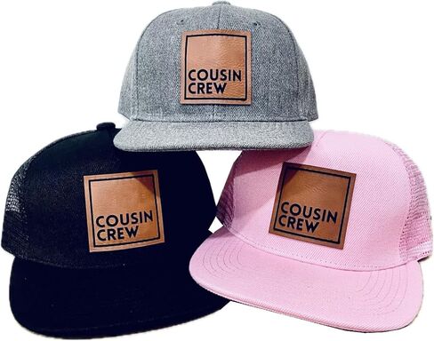Cousin Crew Snapback Hat ، طفل صغير شباب شاب للبنين والبنات ، ملابس لم شمل عائلة Cousin Crew ، ملابس عائلية ، قبعة عائلية للسيدات (Gray ، Baby/Toddler) in Saudi Arabia