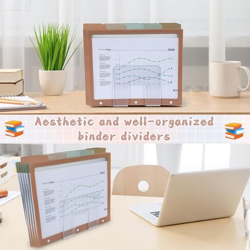30pcs/6 set 3 مقسمات الموثق الحلقة مع علامات تبويب 5 مقاطعات صفحات ملونة ل 3 رنين الموثق مع علامات تبويب 11.5 × 8.5 بوصة Clear Folder Dipider 3 مقسمات ملفات FILE RING FABBED فهرس لمكتب المدرسة (MORANDI) in Saudi Arabia