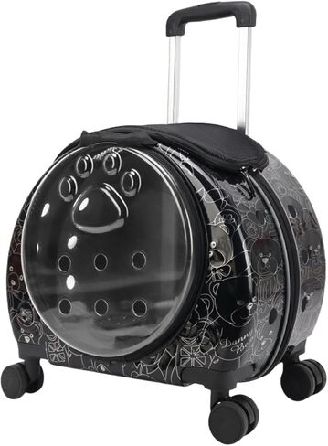 Cat and Dog Luggage, 360-degree Panoramic View of Large Space Outdoor Travel Portable Dog and cat Suitcase in Saudi Arabia