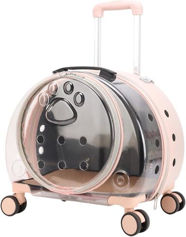 Cat and Dog Luggage, 360-degree Panoramic View of Large Space Outdoor Travel Portable Dog and cat Suitcase in Saudi Arabia