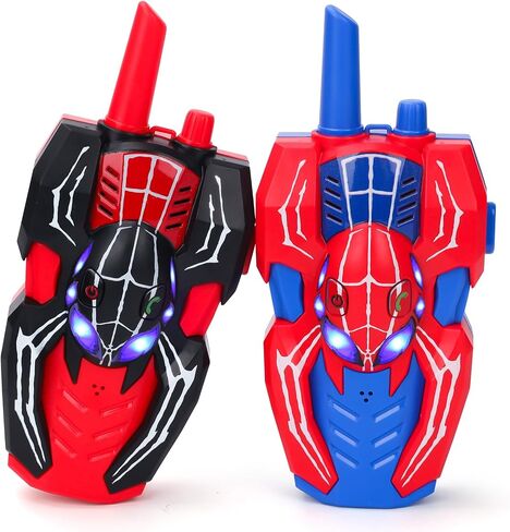 Kids Walkie Talkies Toys for 4 5 6 Years Old Boys,Spider Toys Gifts for 5 6 7 8 Year Old Boy Toddler Walkie Talkies with Lanyard for Outdoor Garden Play Toys Birthday Presents Gift for Boys Kids in Saudi Arabia