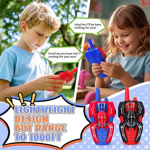 Kids Walkie Talkies Toys for 4 5 6 Years Old Boys,Spider Toys Gifts for 5 6 7 8 Year Old Boy Toddler Walkie Talkies with Lanyard for Outdoor Garden Play Toys Birthday Presents Gift for Boys Kids in Saudi Arabia