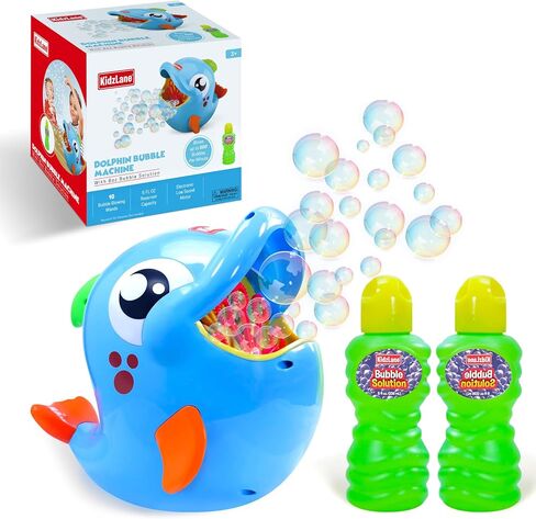 Kidzlane Bubble Maker Machine for Kids - Big Bubbles Speed Blower for Toddler's Outdoor Party Play - Makes 500 to 1000 per Minute (Bubble Dolphin) in Saudi Arabia