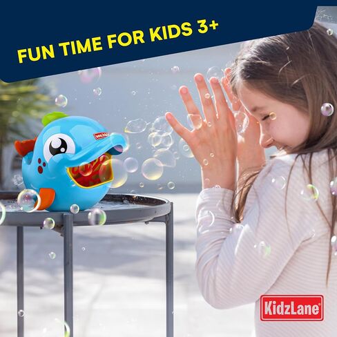 Kidzlane Bubble Maker Machine for Kids - Big Bubbles Speed Blower for Toddler's Outdoor Party Play - Makes 500 to 1000 per Minute (Bubble Dolphin) in Saudi Arabia