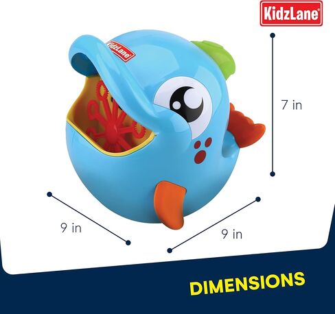 Kidzlane Bubble Maker Machine for Kids - Big Bubbles Speed Blower for Toddler's Outdoor Party Play - Makes 500 to 1000 per Minute (Bubble Dolphin) in Saudi Arabia